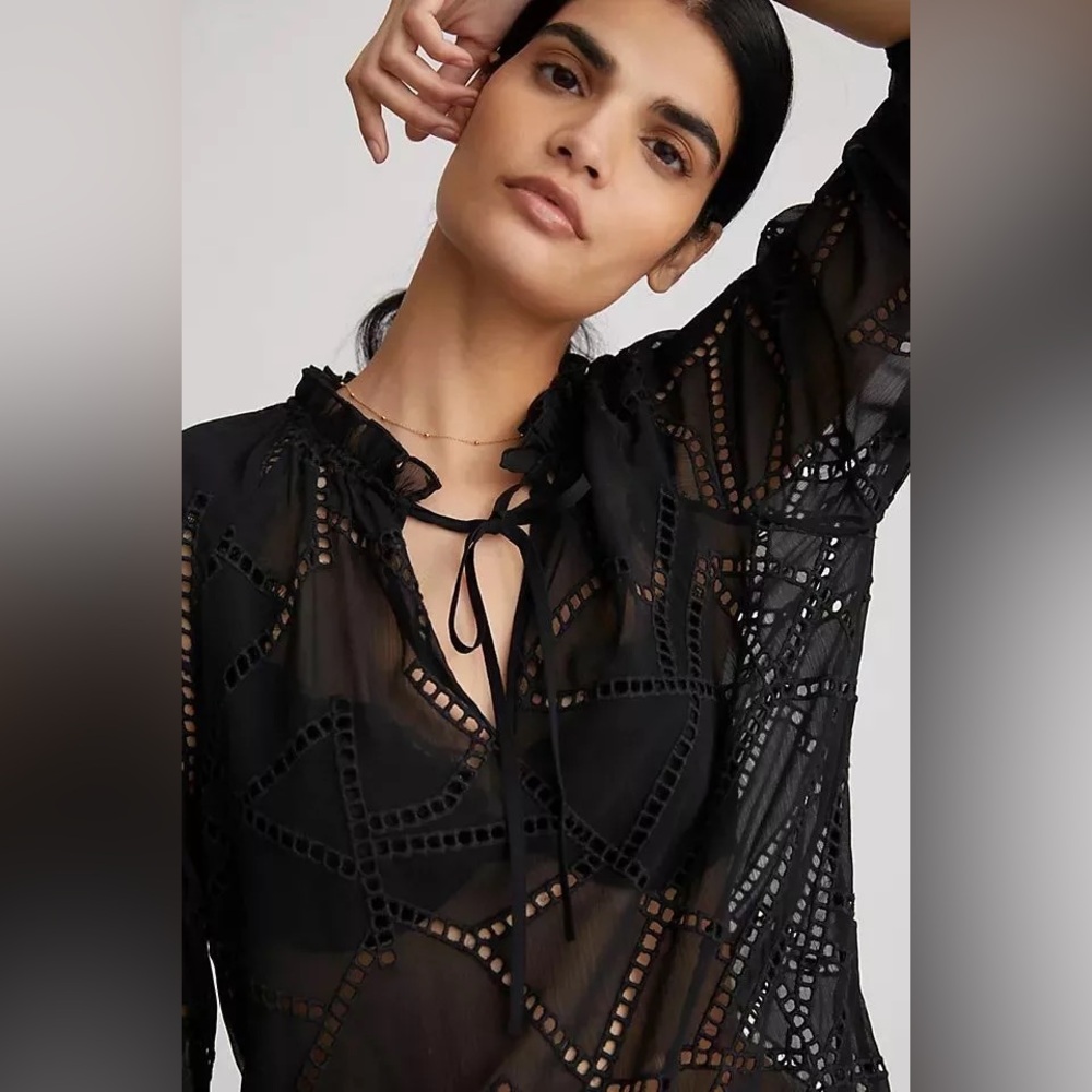 Anthropologie Caballero Lace Blouse Size S NWOT